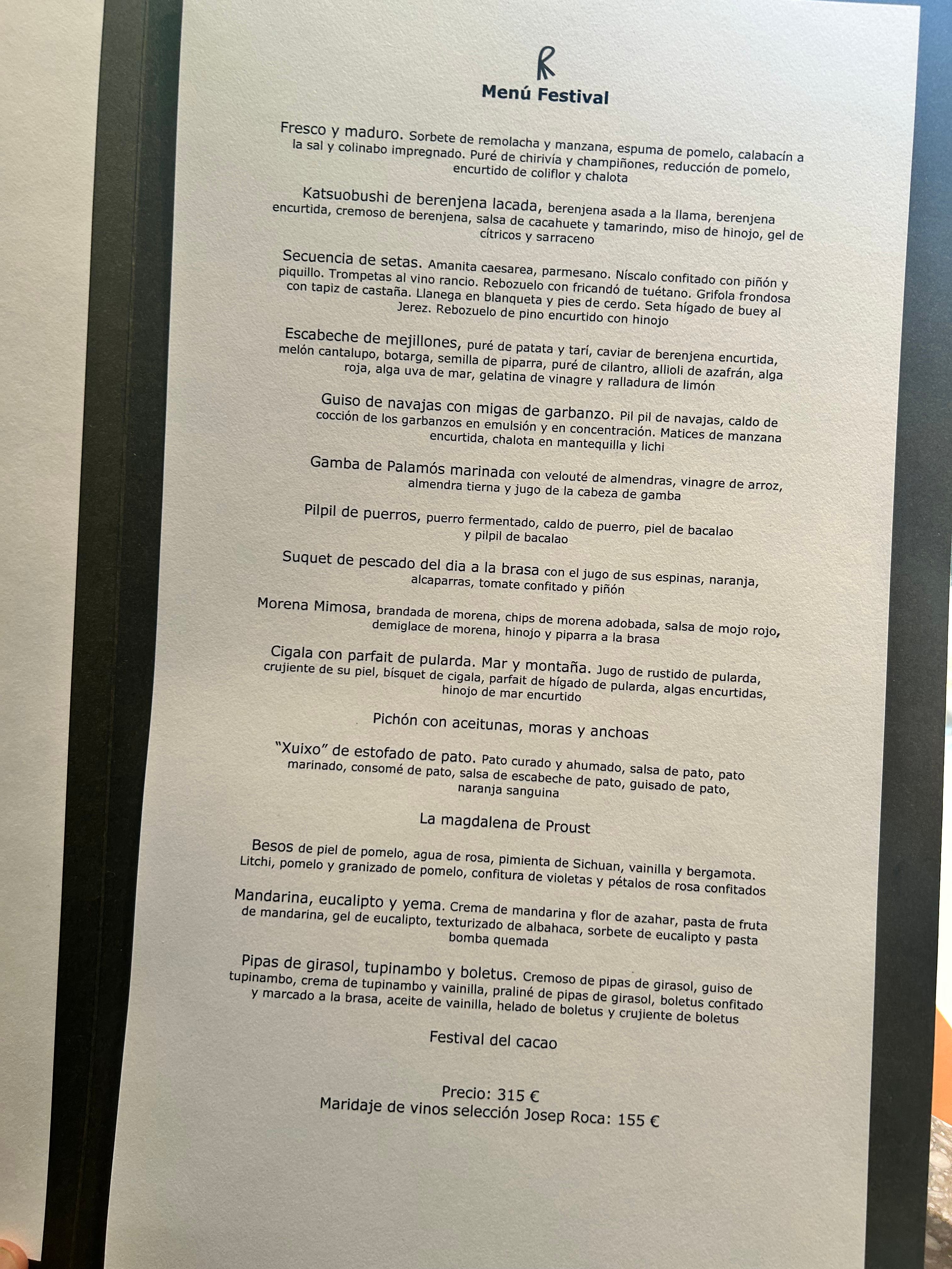 Festival‑Menü im El Celler de Can Roca