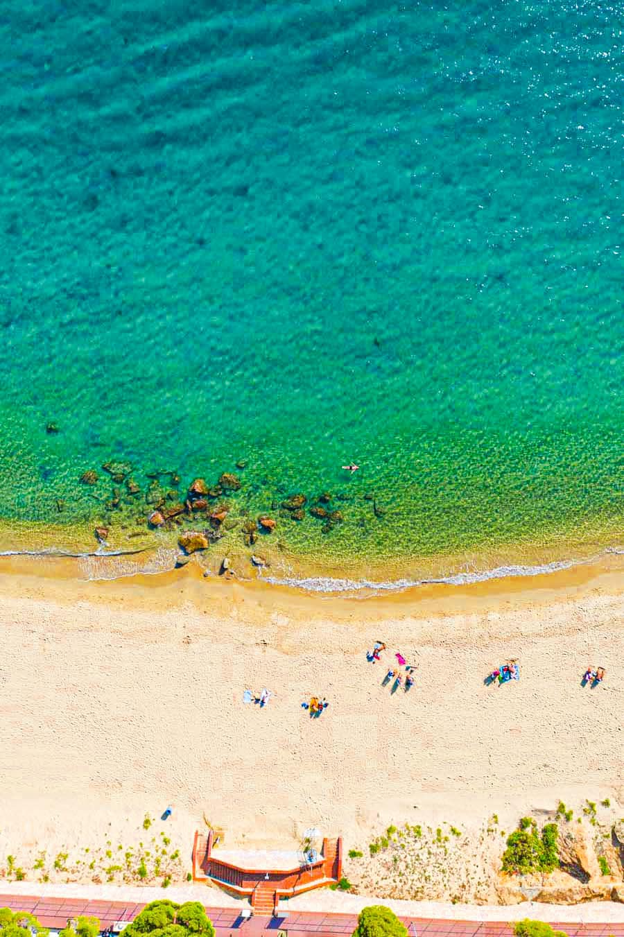 Vista aérea de la Playa de Canyelles Petites