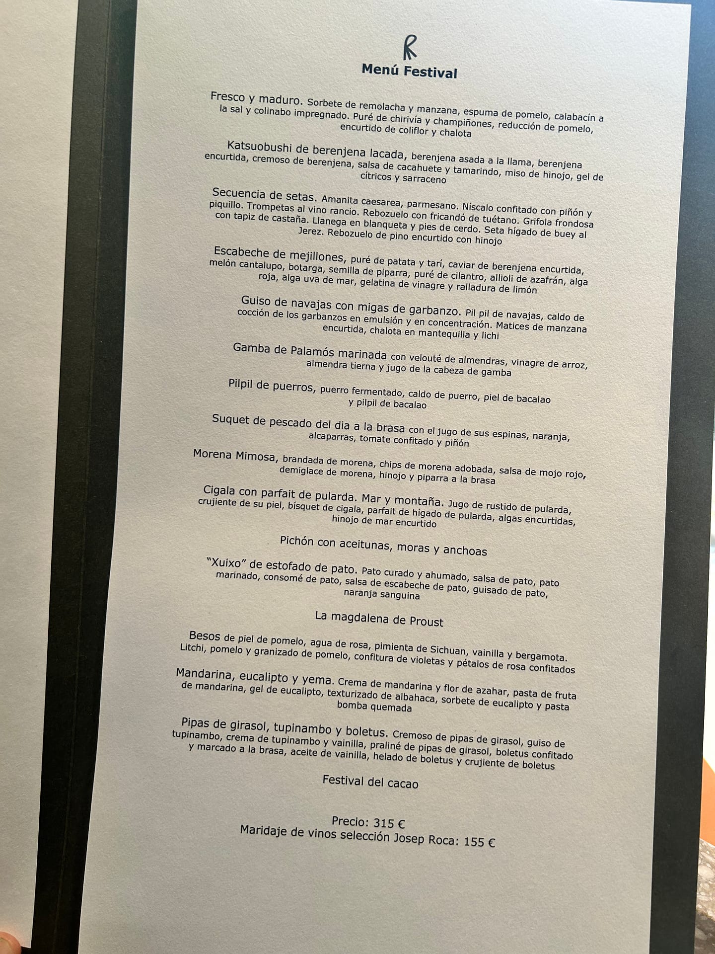 Celler Can Roca Menu El Celler de Can Roca: Prices, Menu & Experience | Casdanna Roses