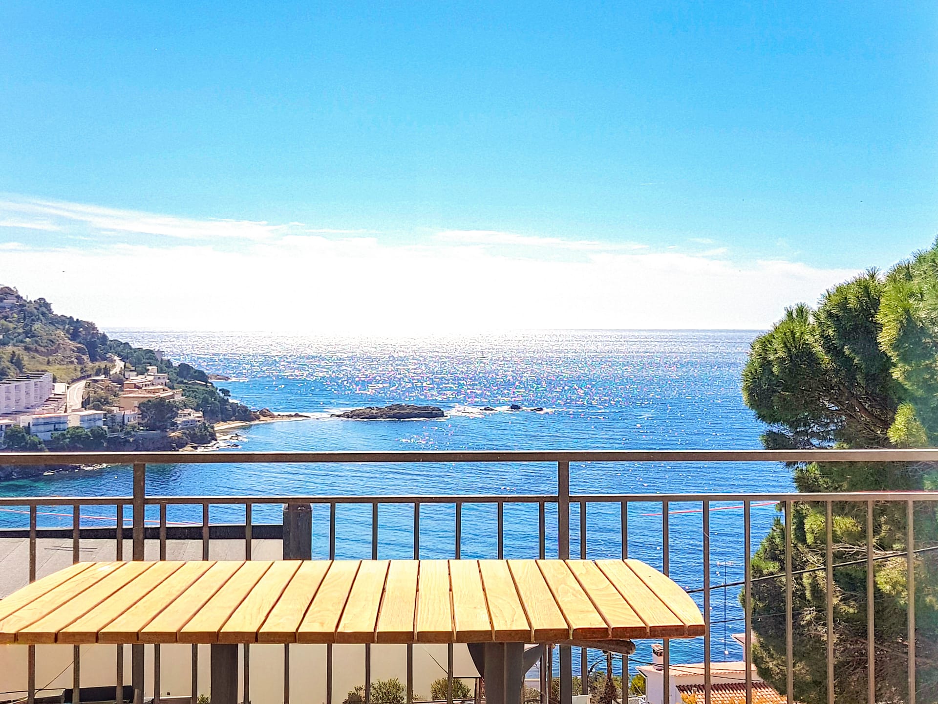 Vistas desde la terraza del apartamento 1 de Casdanna Roses
