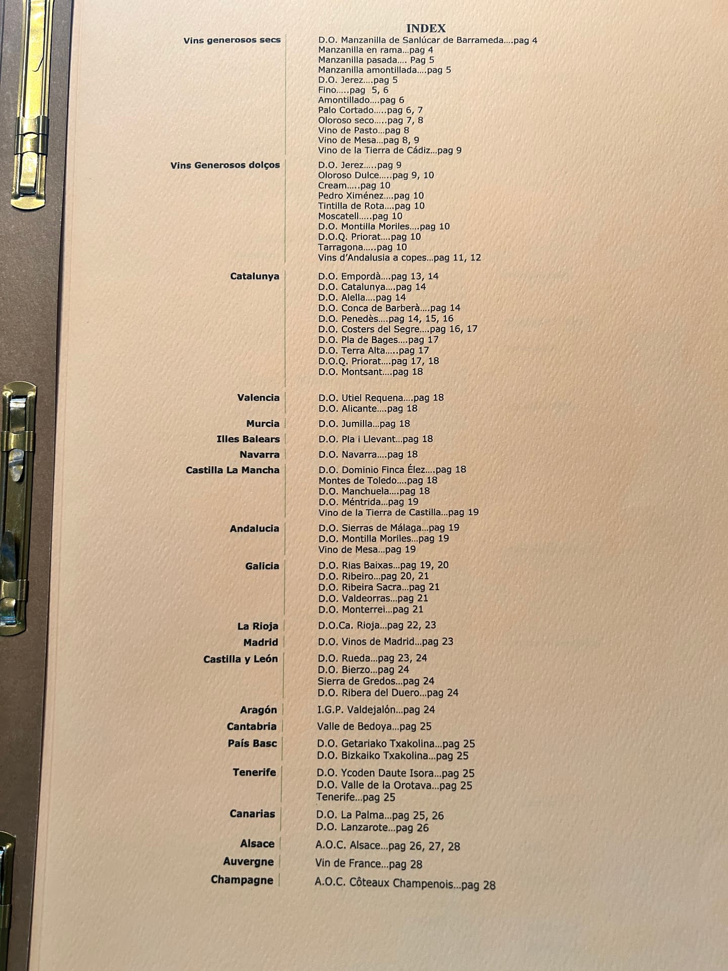 Índice de referencias de vino español