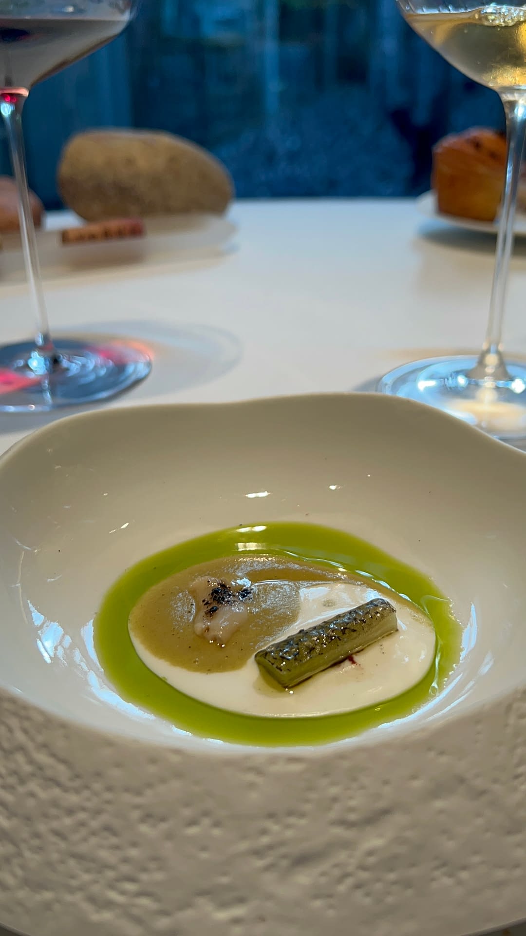 Pilpil de puerros y bacalao